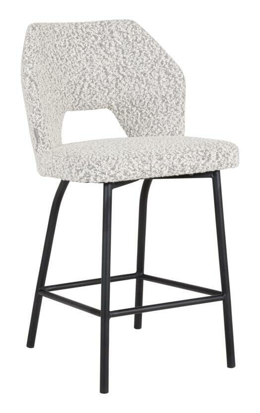 MUST Living Barstoel 'Bloom' Bouclé, kleur Lichtgrijs (zithoogte 65cm)