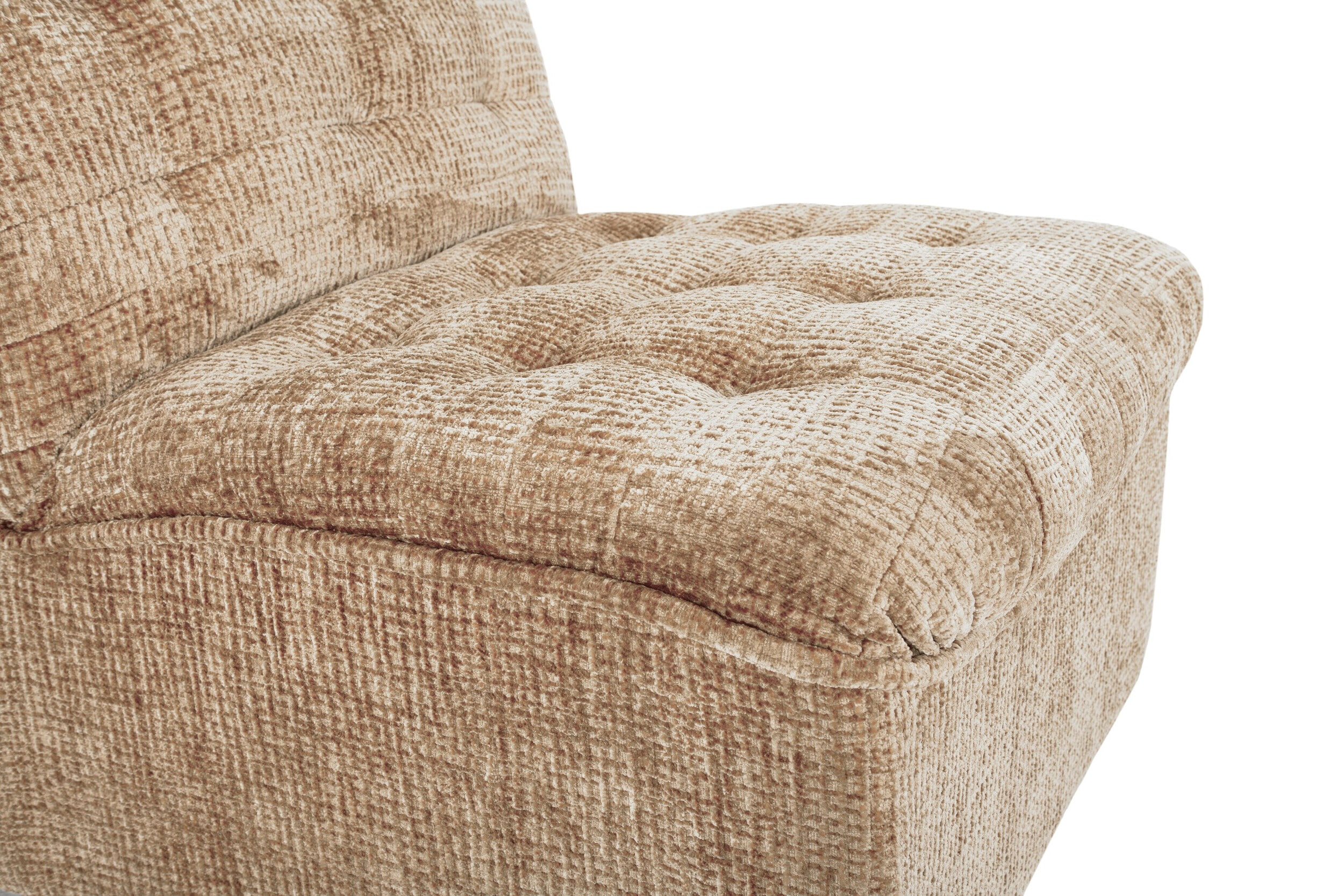 MUST Living Fauteuil 'Liberty' Chenille, kleur Zand