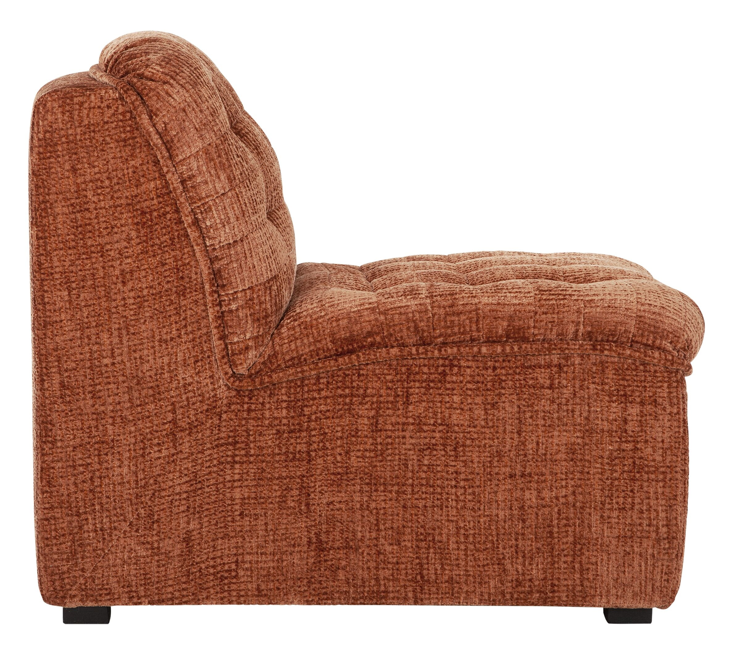 MUST Living Fauteuil 'Liberty' Grof Velvet, kleur Cinnamon