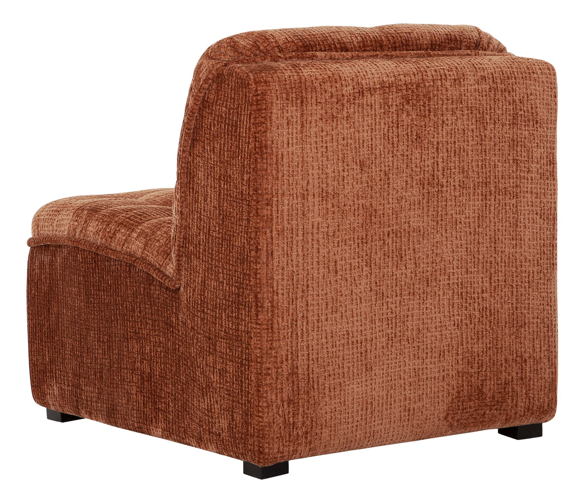 MUST Living Fauteuil 'Liberty' Grof Velvet, kleur Cinnamon