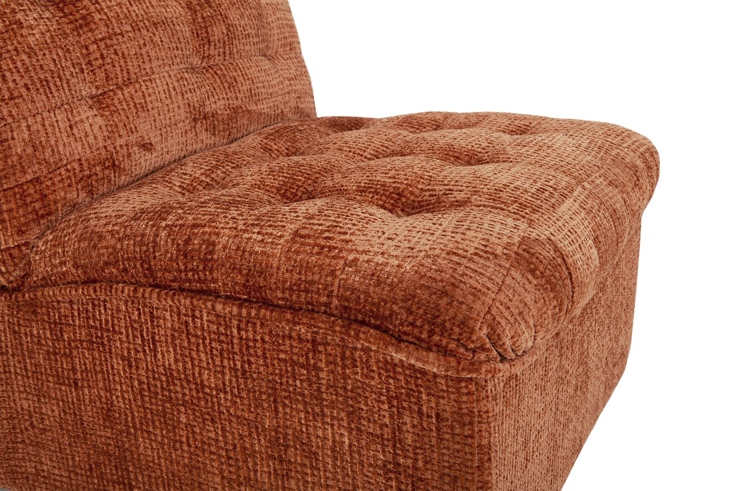 MUST Living Fauteuil 'Liberty' Grof Velvet, kleur Cinnamon