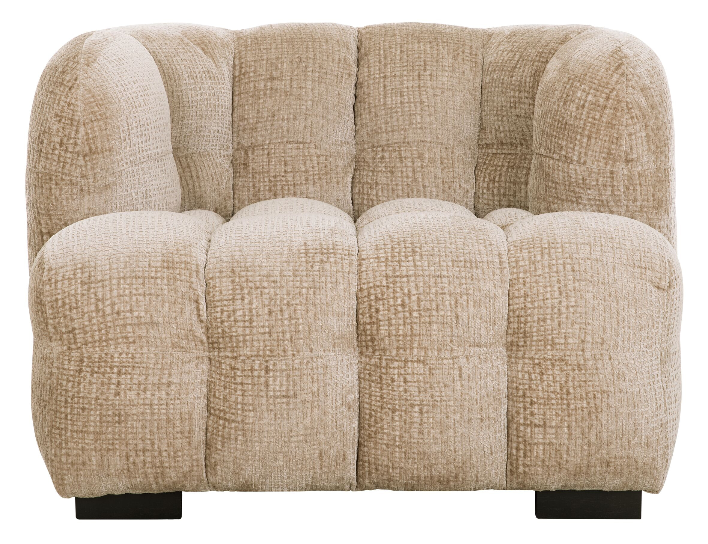 MUST Living Fauteuil 'Mars' Chenille, kleur Zand