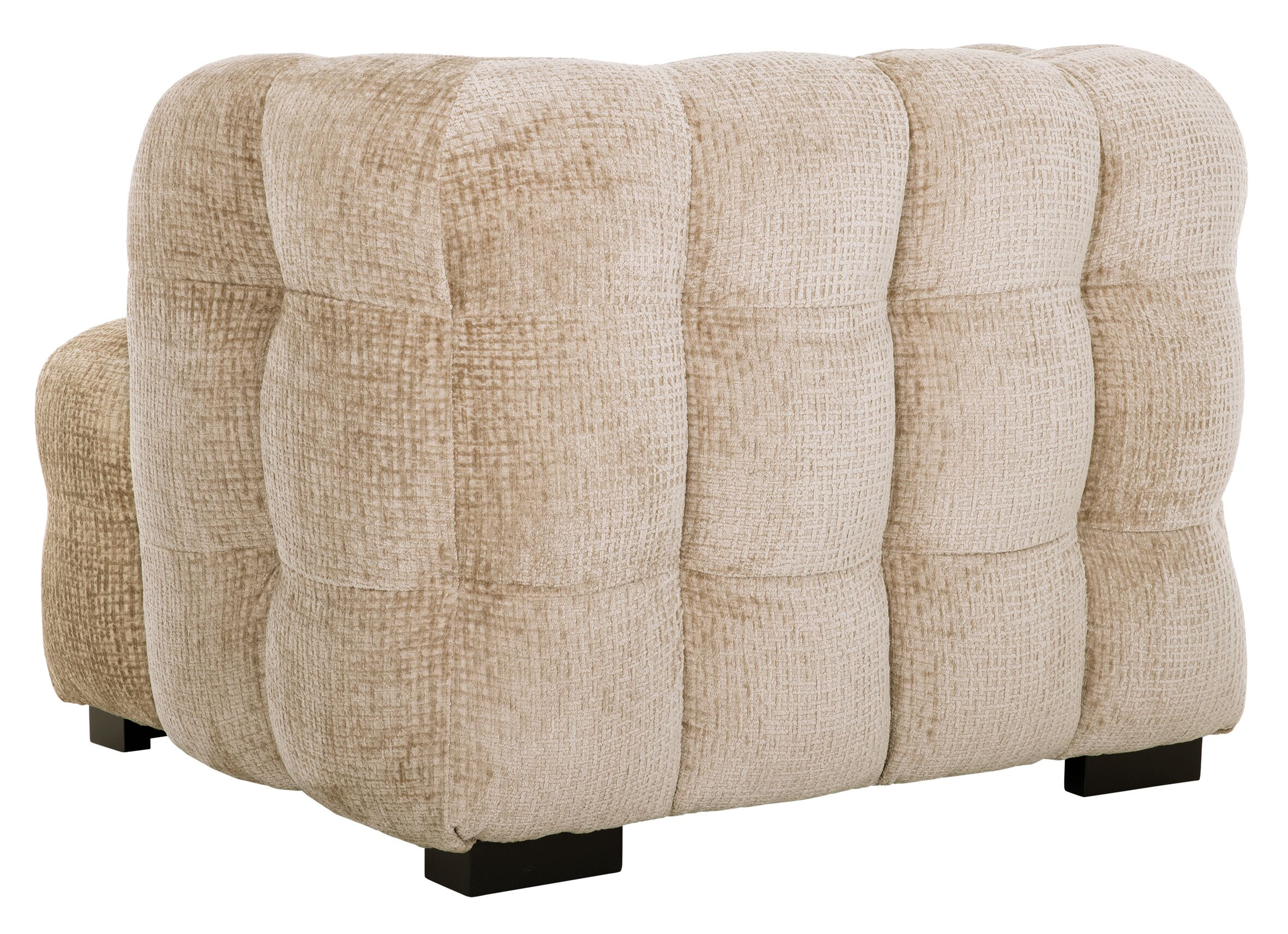 MUST Living Fauteuil 'Mars' Chenille, kleur Zand