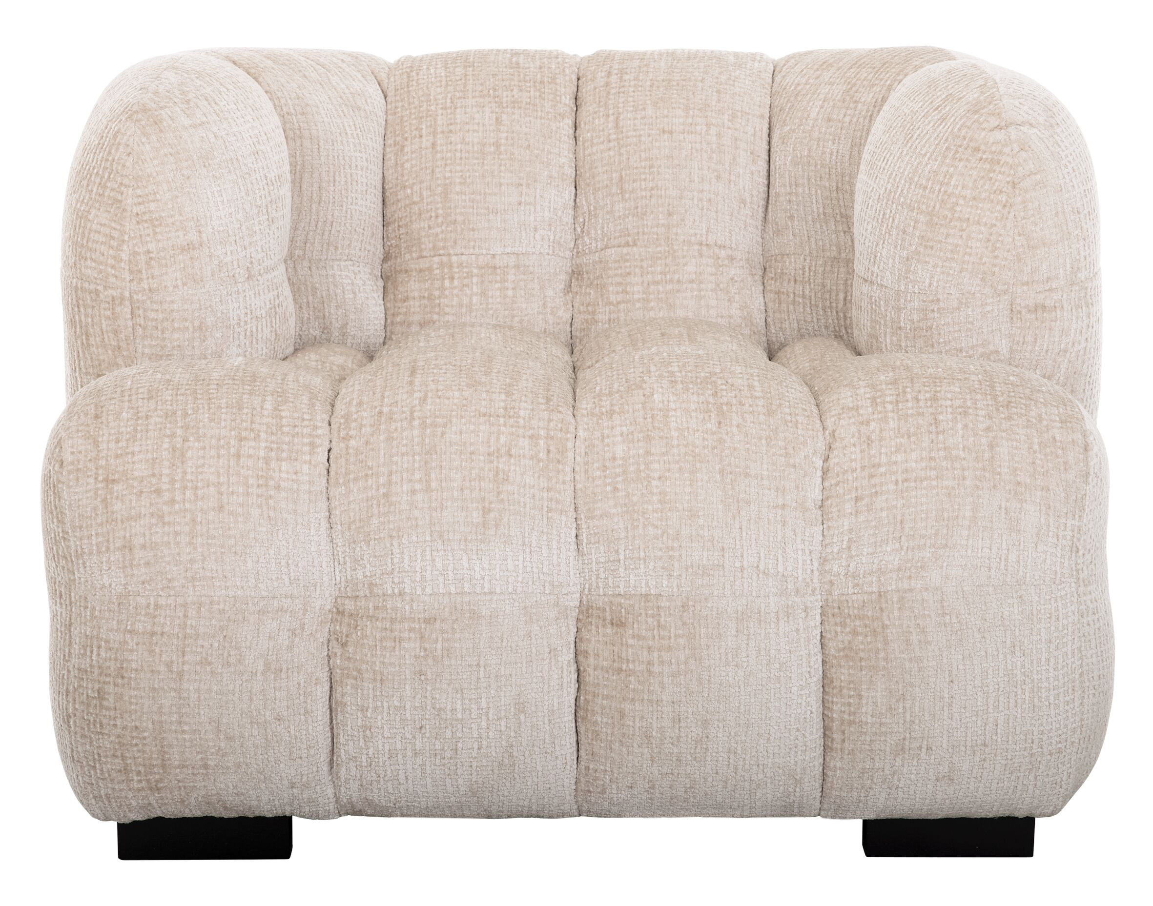 MUST Living Fauteuil 'Mars' Chenille, kleur Naturel