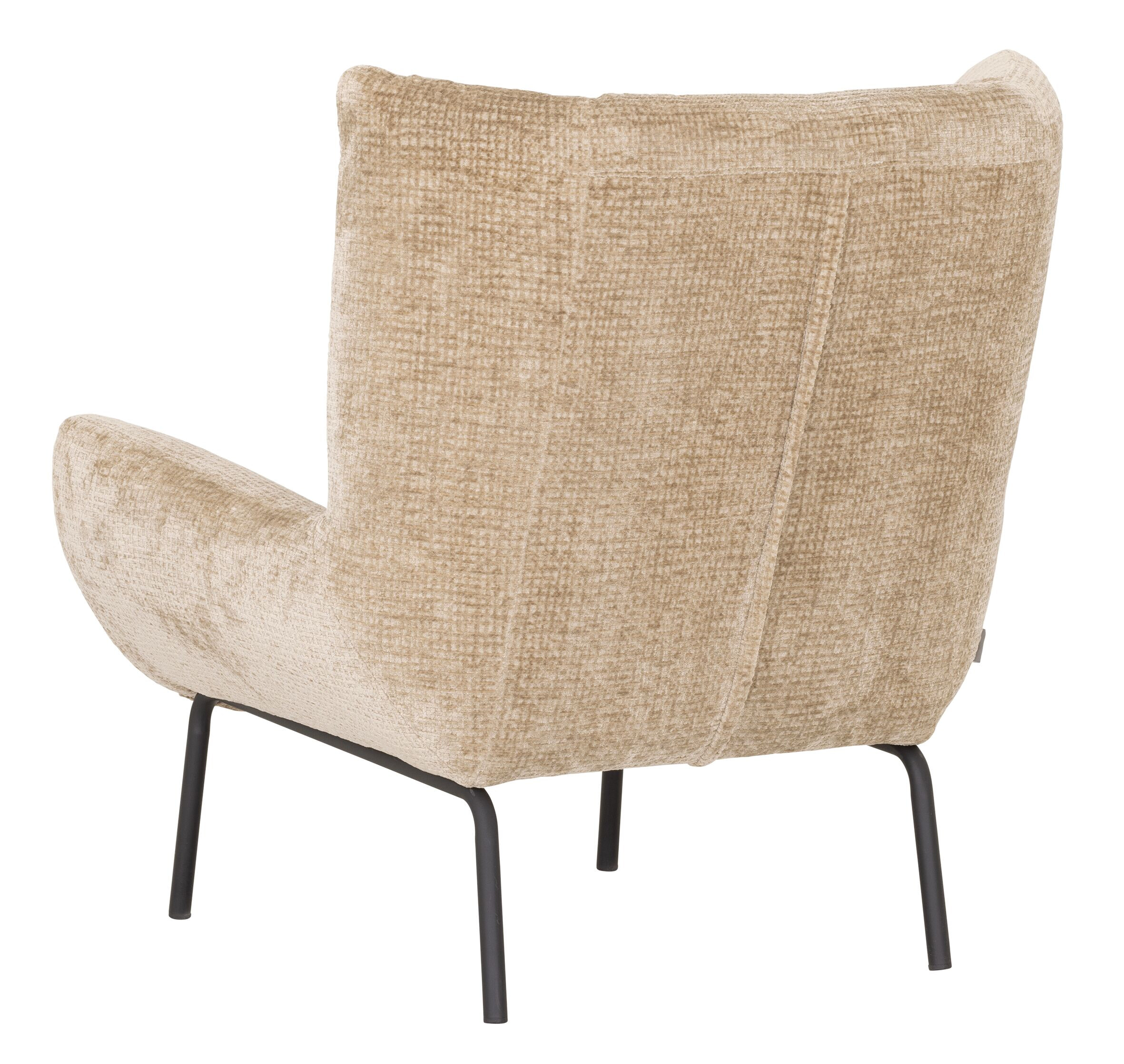MUST Living Fauteuil 'Astro' Chenille, kleur Zand