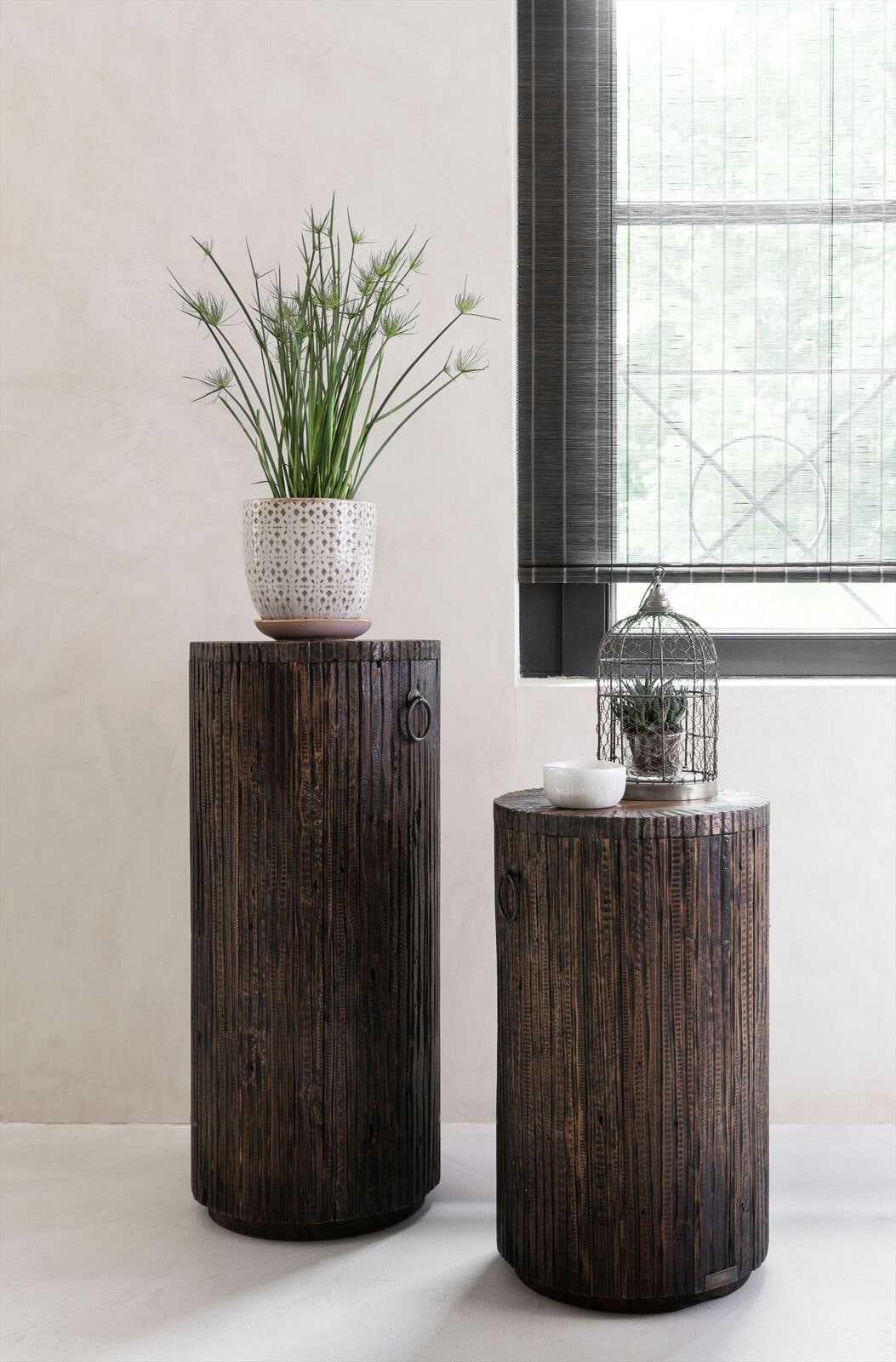 MUST Living Zuil 'Stripe' Teakhout, 60cm hoog