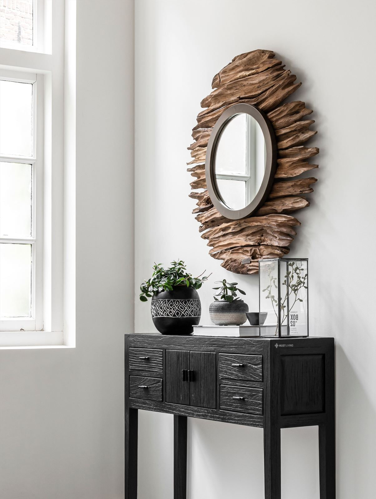 MUST Living Spiegel 'Pure' Teakhout, 85cm