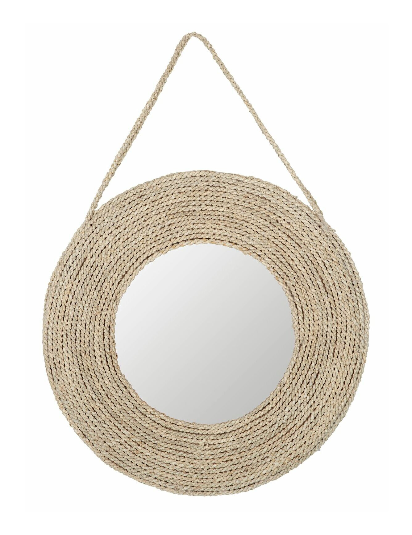 MUST Living Spiegel Riva Zeegras, 51cm - Naturel - Rond