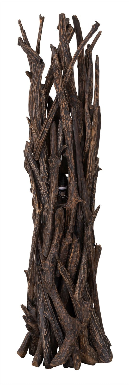MUST Living Vloerlamp 'Spot' Teakhout, kleur Zwart