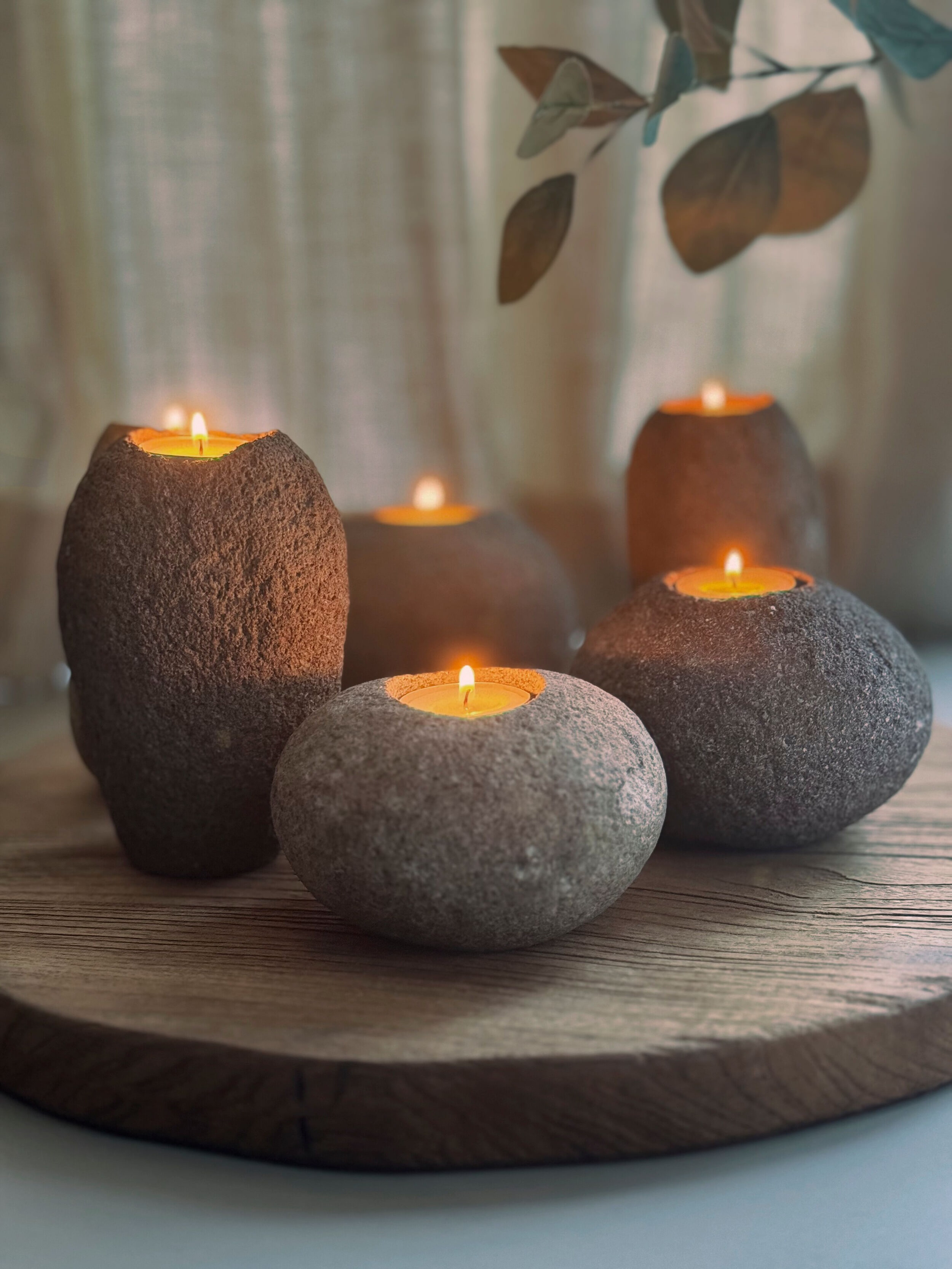 MUST Living Kaarshouder 'Riverstone' Set van 3 stuks, 8cm