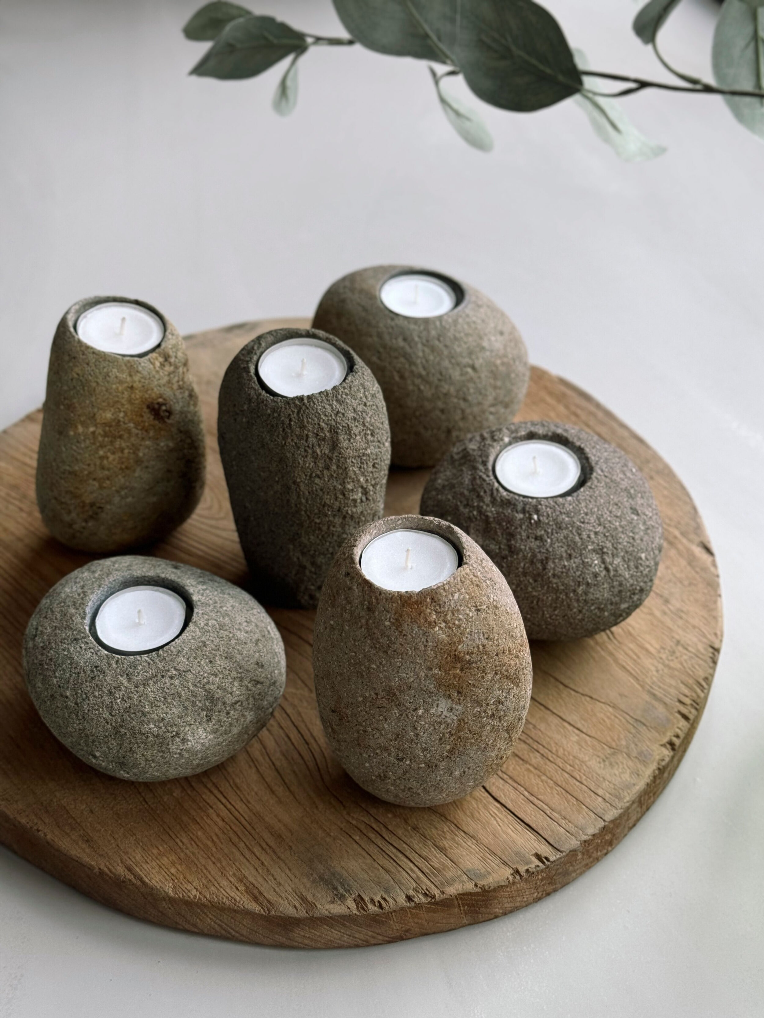 MUST Living Kaarshouder 'Riverstone' Set van 3 stuks, 8cm