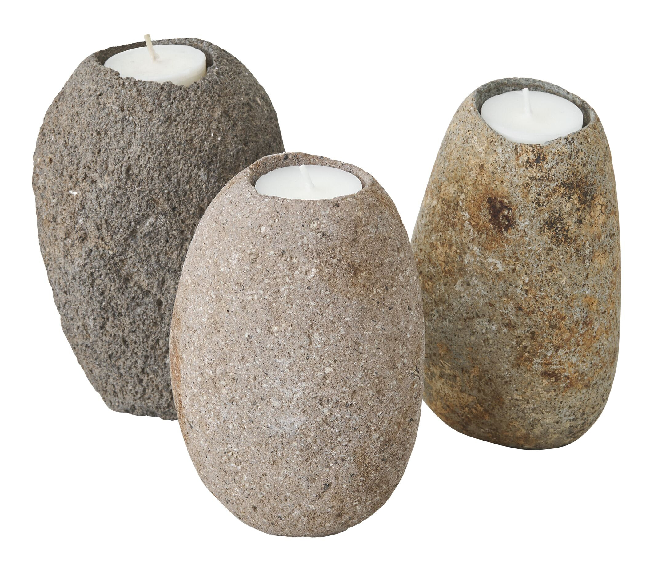 MUST Living Kaarshouder Riverstone Set van 3 stuks - Bruin