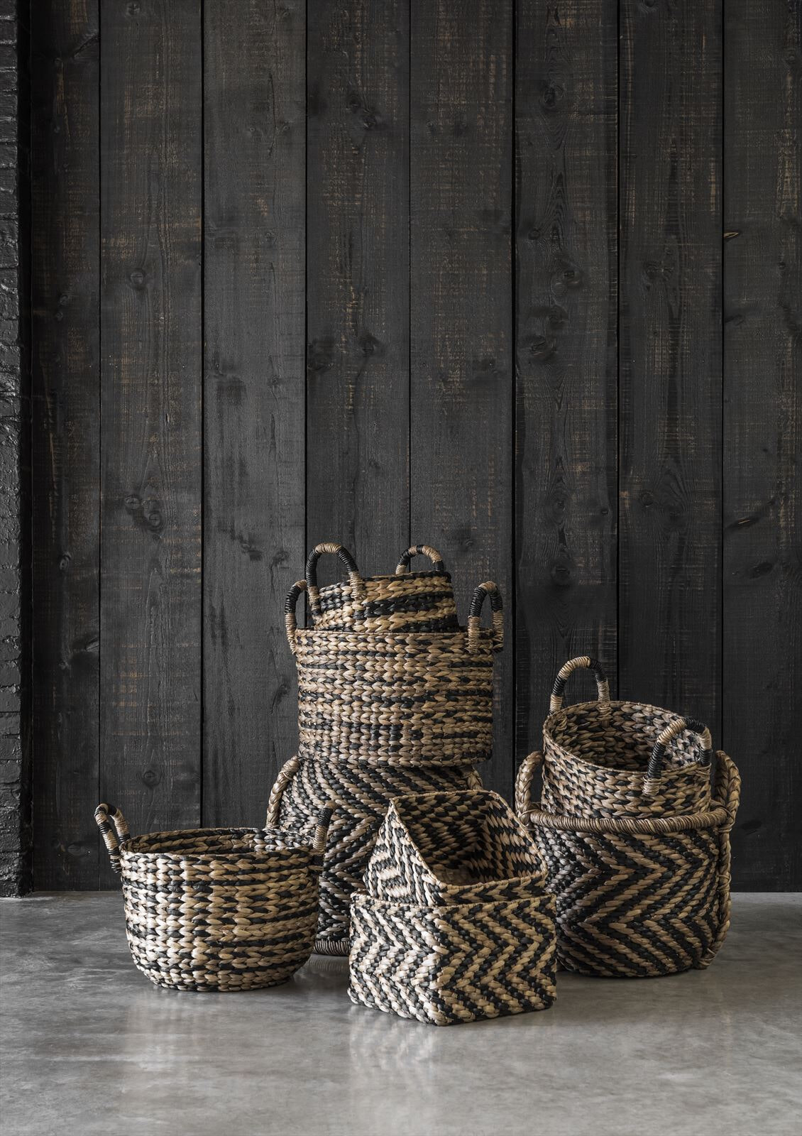 MUST Living Mand 'Basket' Vierkant, Set van 2 stuks