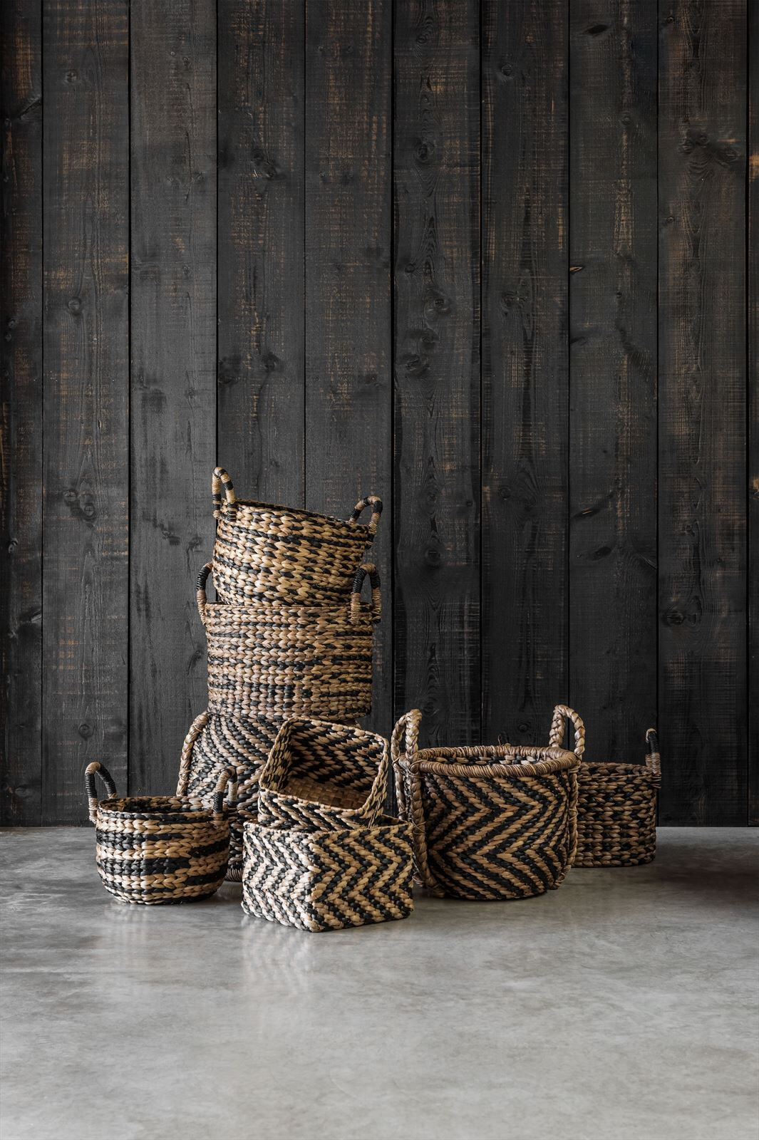 MUST Living Mand 'Basket' Rond, Set van 2 stuks
