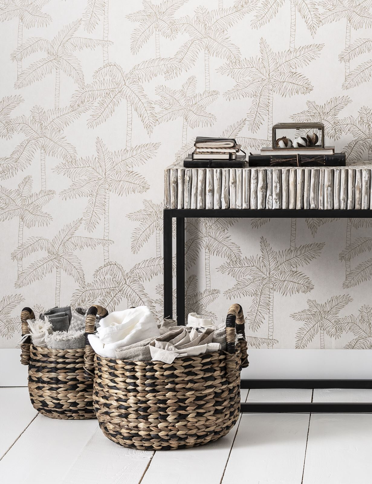 MUST Living Mand 'Basket' Rond, Set van 2 stuks