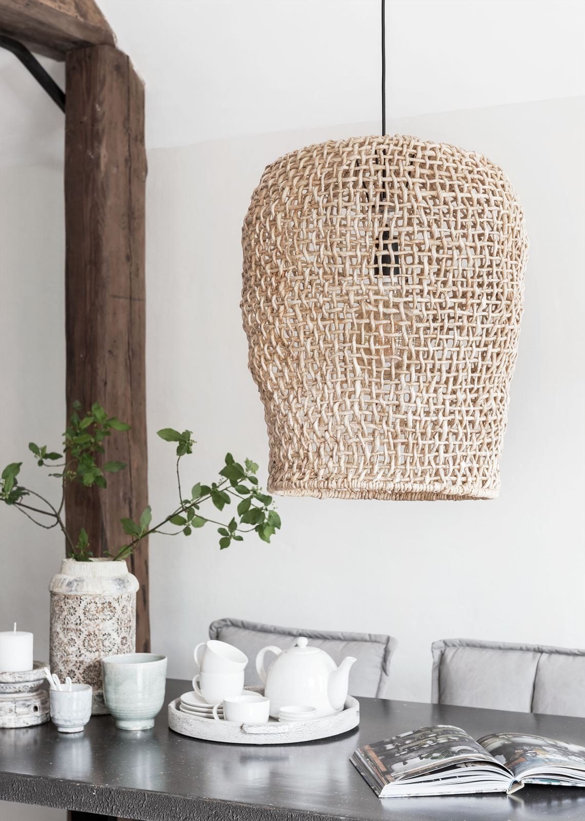 MUST Living Hanglamp 'Formentera' Bananenblad