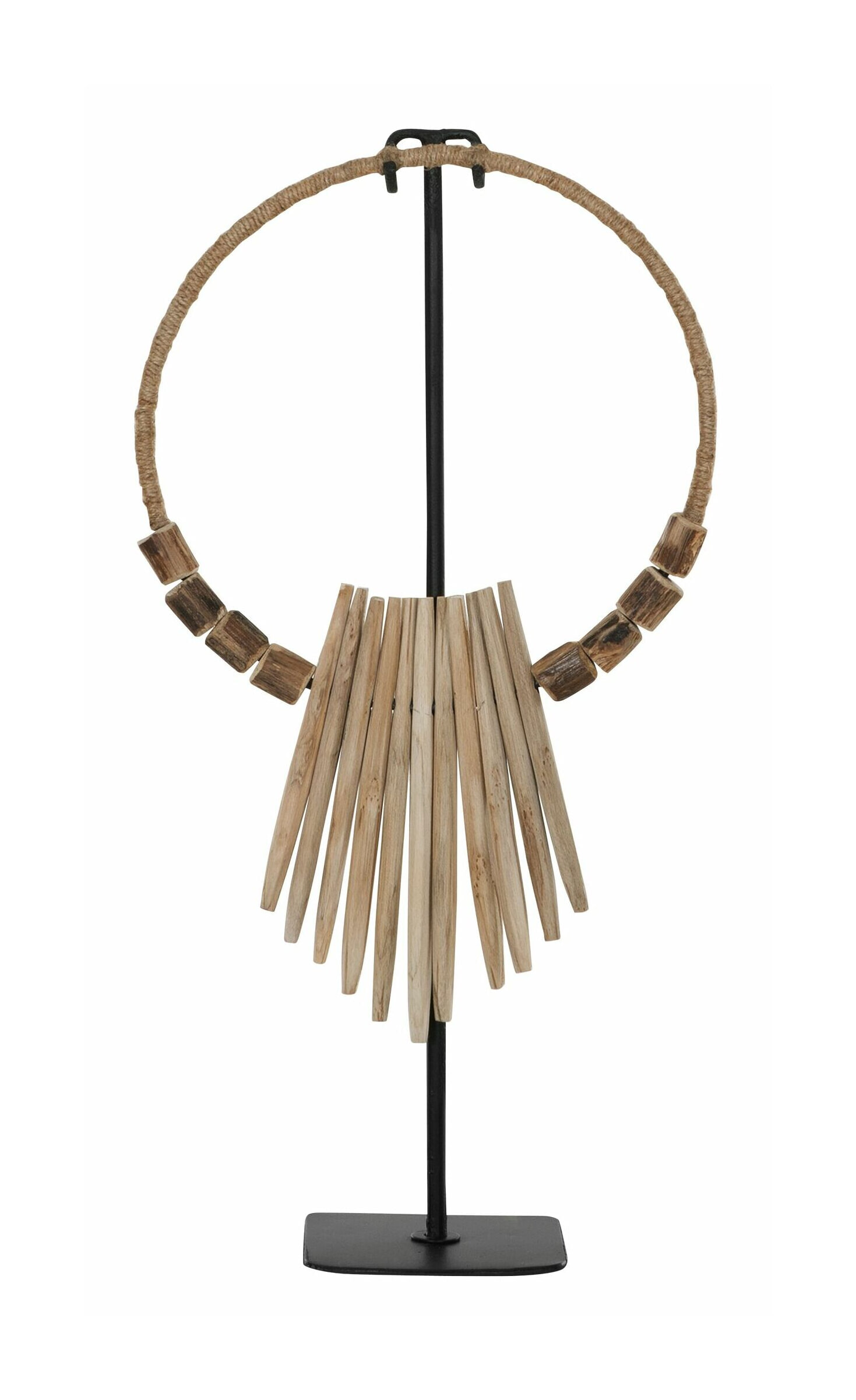 MUST Living Decoratie Necklace Teakhout, 53cm - Bruin