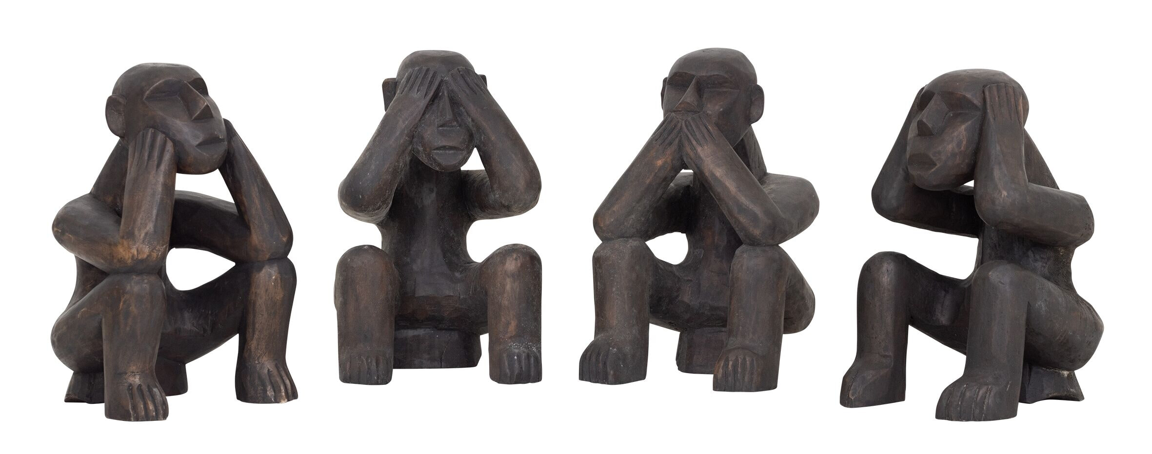 MUST Living Ornament 'Do Nothing' Mahoniehout, 30cm hoog