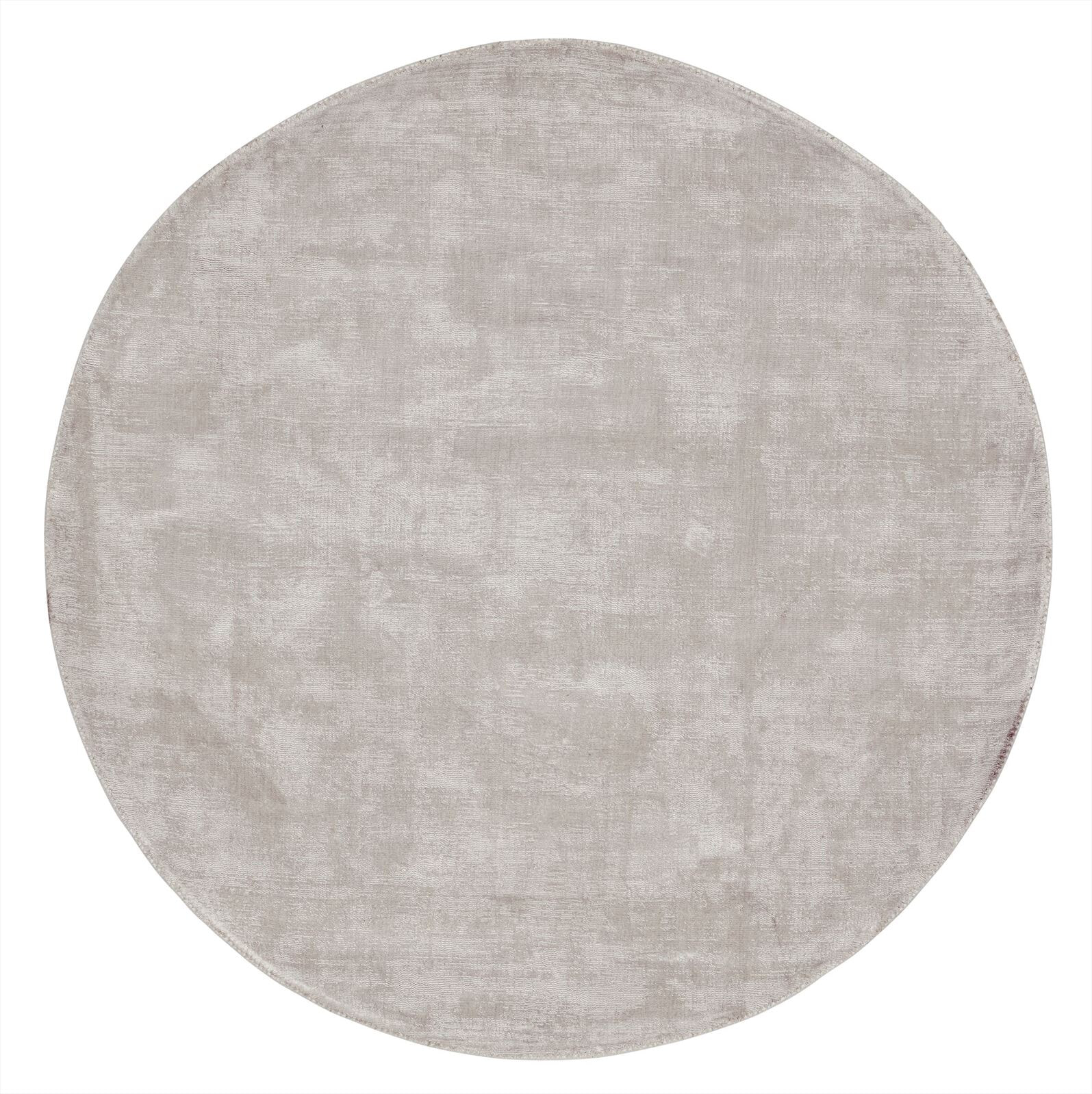 MUST Living Rond Vloerkleed 'La Belle' 150cm, kleur Lichtgrijs