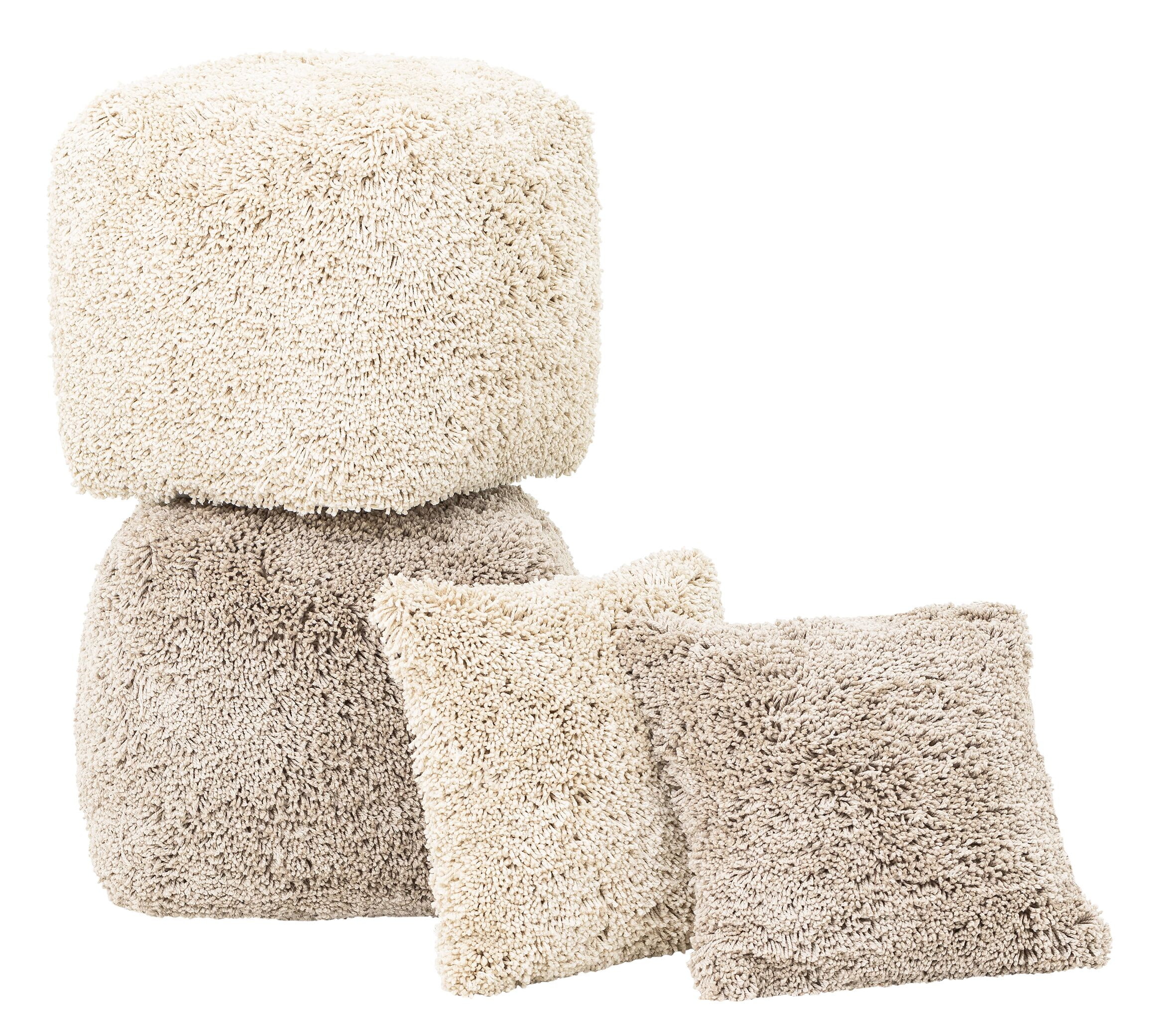 MUST Living Poef 'Celeste' kleur Taupe
