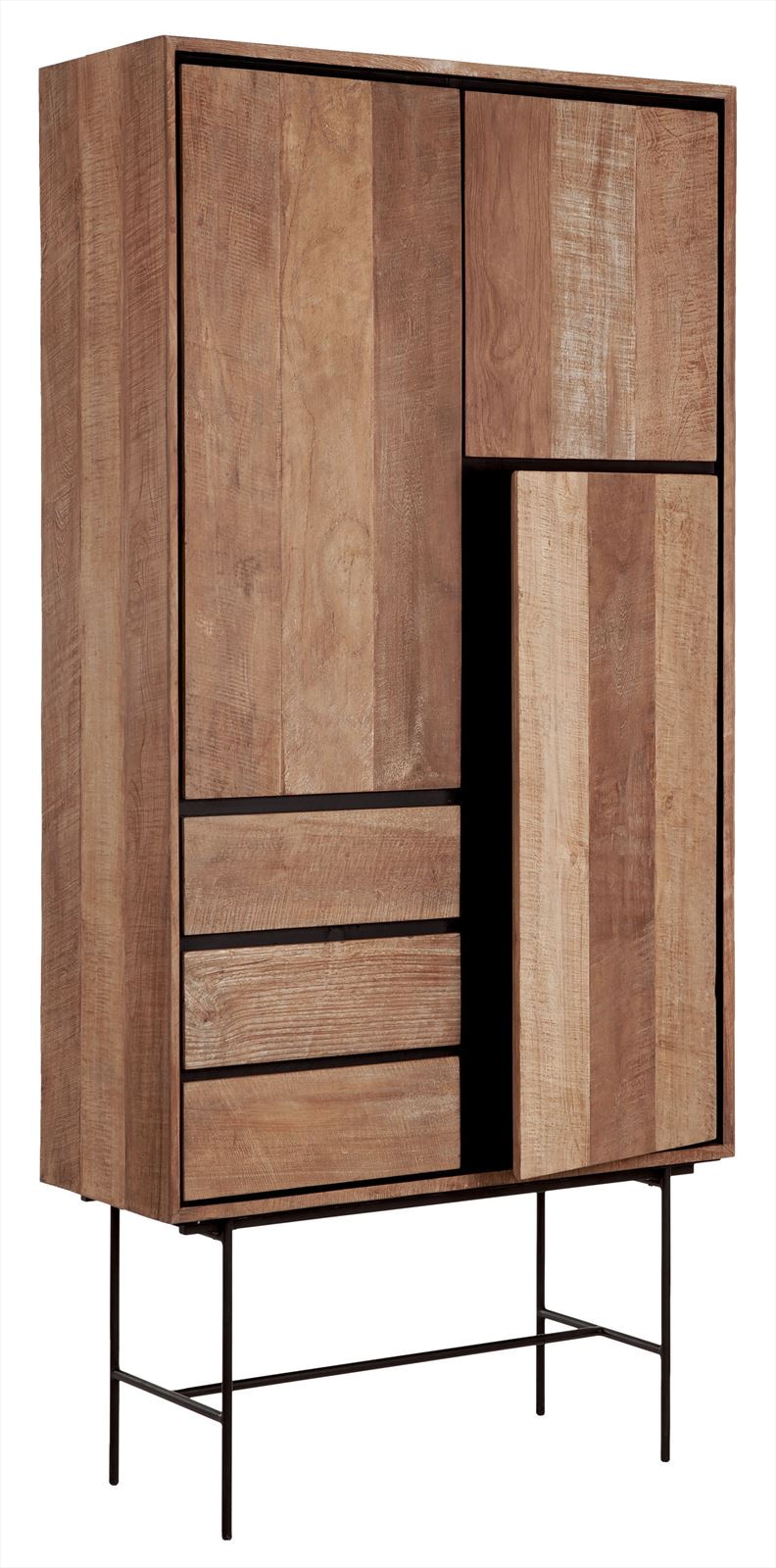 DTP Home Opbergkast 'Metropole' Teakhout, 210 x 100cm