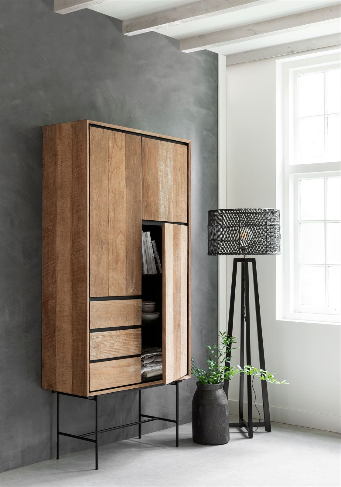 DTP Home Opbergkast 'Metropole' Teakhout, 210 x 100cm