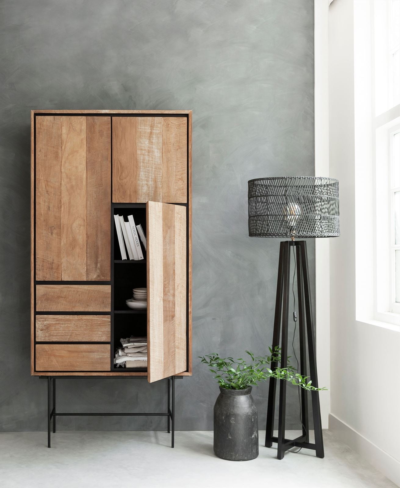 DTP Home Opbergkast 'Metropole' Teakhout, 210 x 100cm