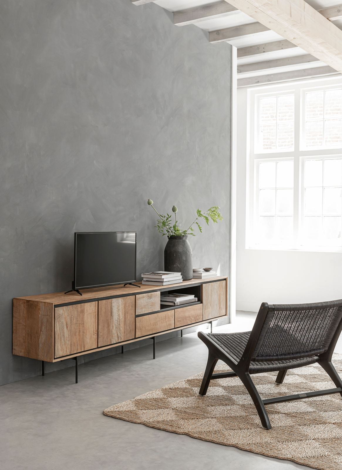 DTP Home TV-meubel 'Metropole' Teakhout, 235cm