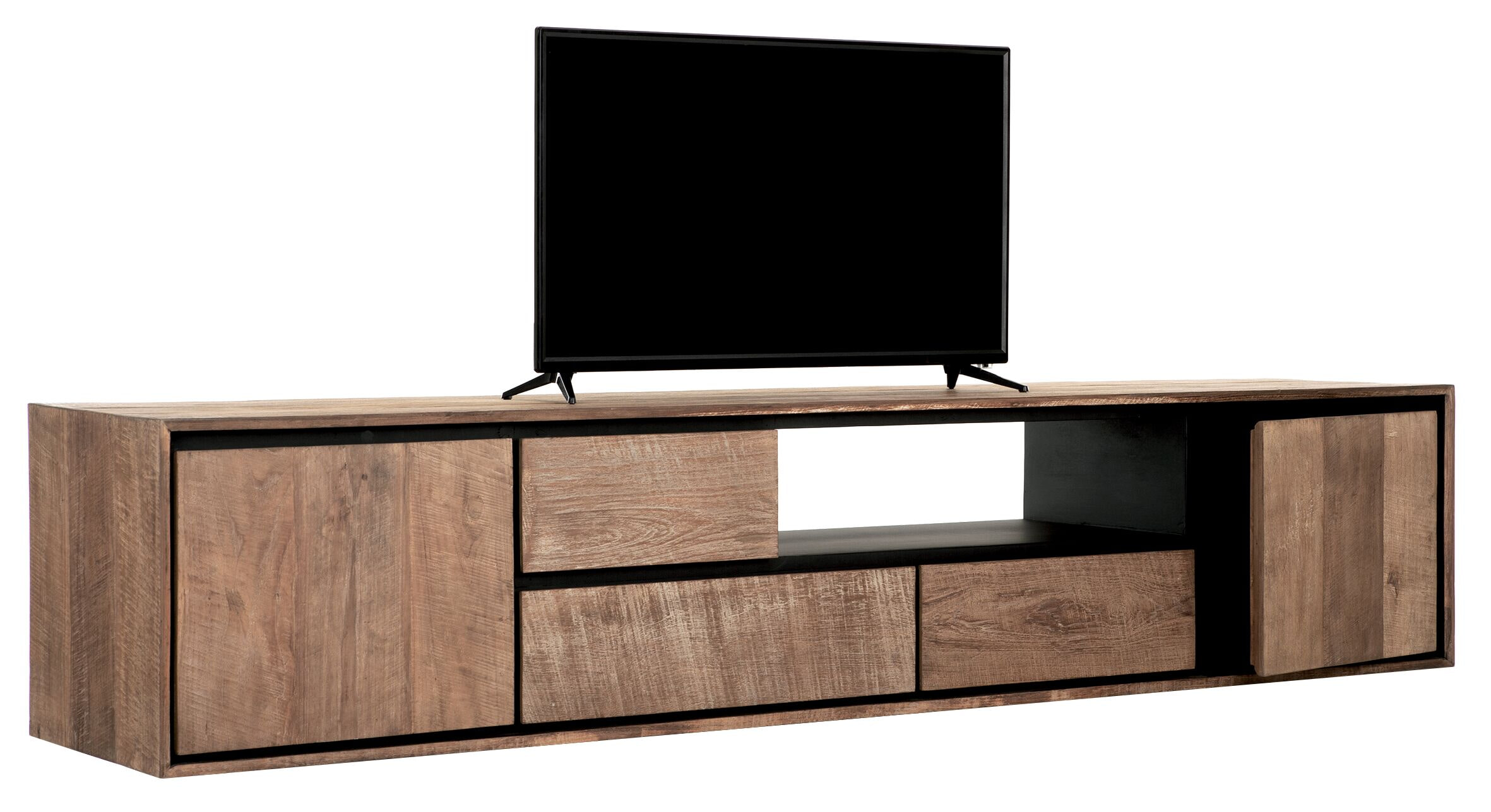 DTP Home Zwevend TV-meubel 'Metropole' Teakhout, 195cm