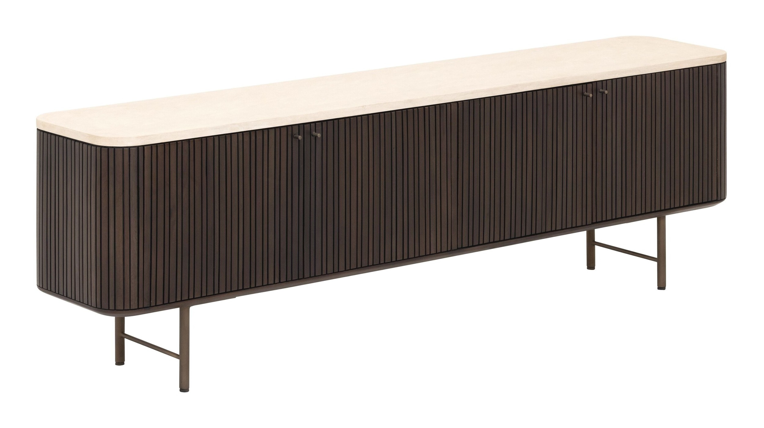DTP Home TV-meubel Maroon Mahoniehout en mortex, 180cm - Zwart