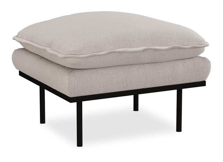 HKliving Hocker Retro Cosy stof - Beige