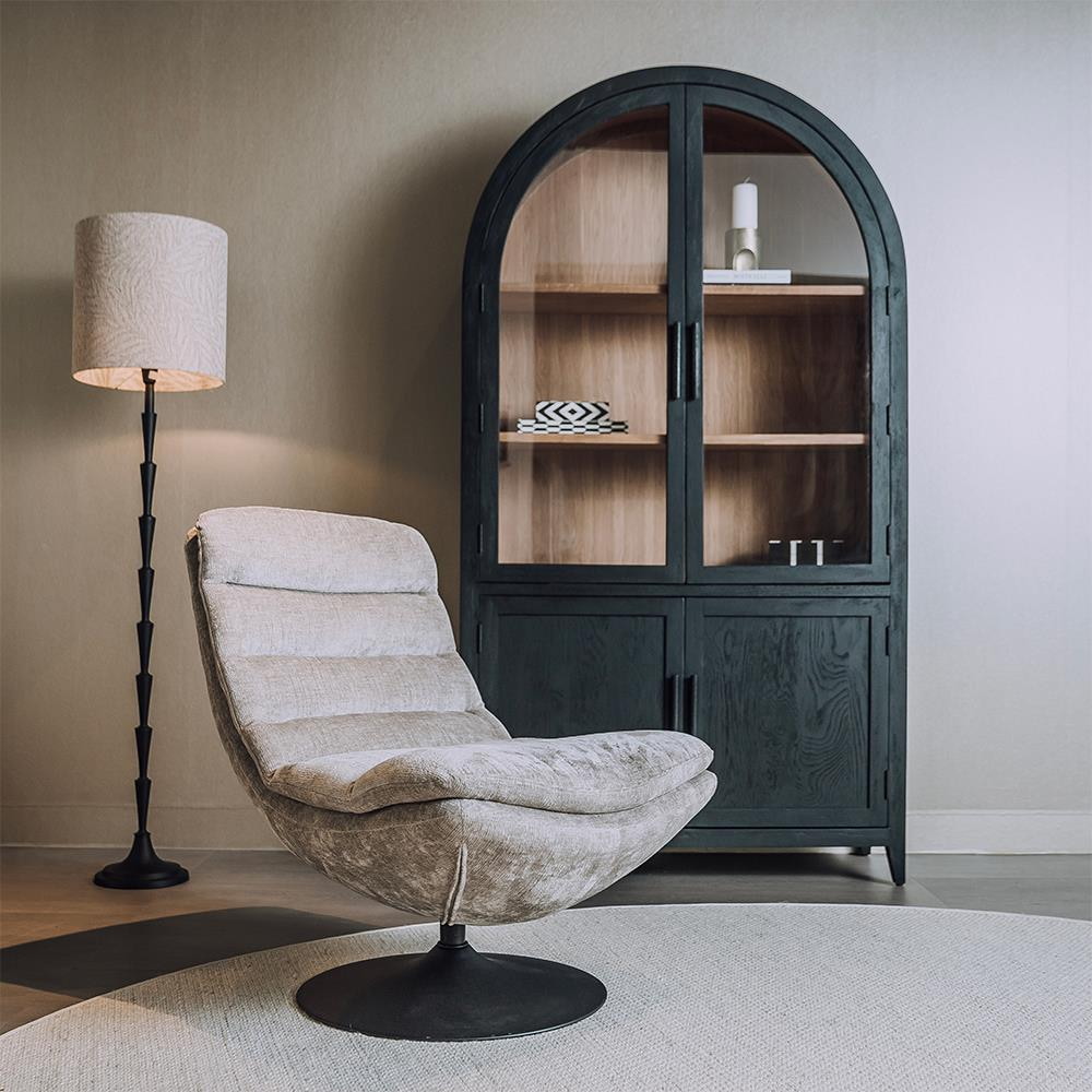 Tower Living Draaifauteuil 'Marano' Chenille, kleur Ice Grey