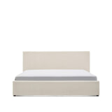 Kave Home Bed 'Nahiri' Chenille, 150 x 200cm, kleur Beige