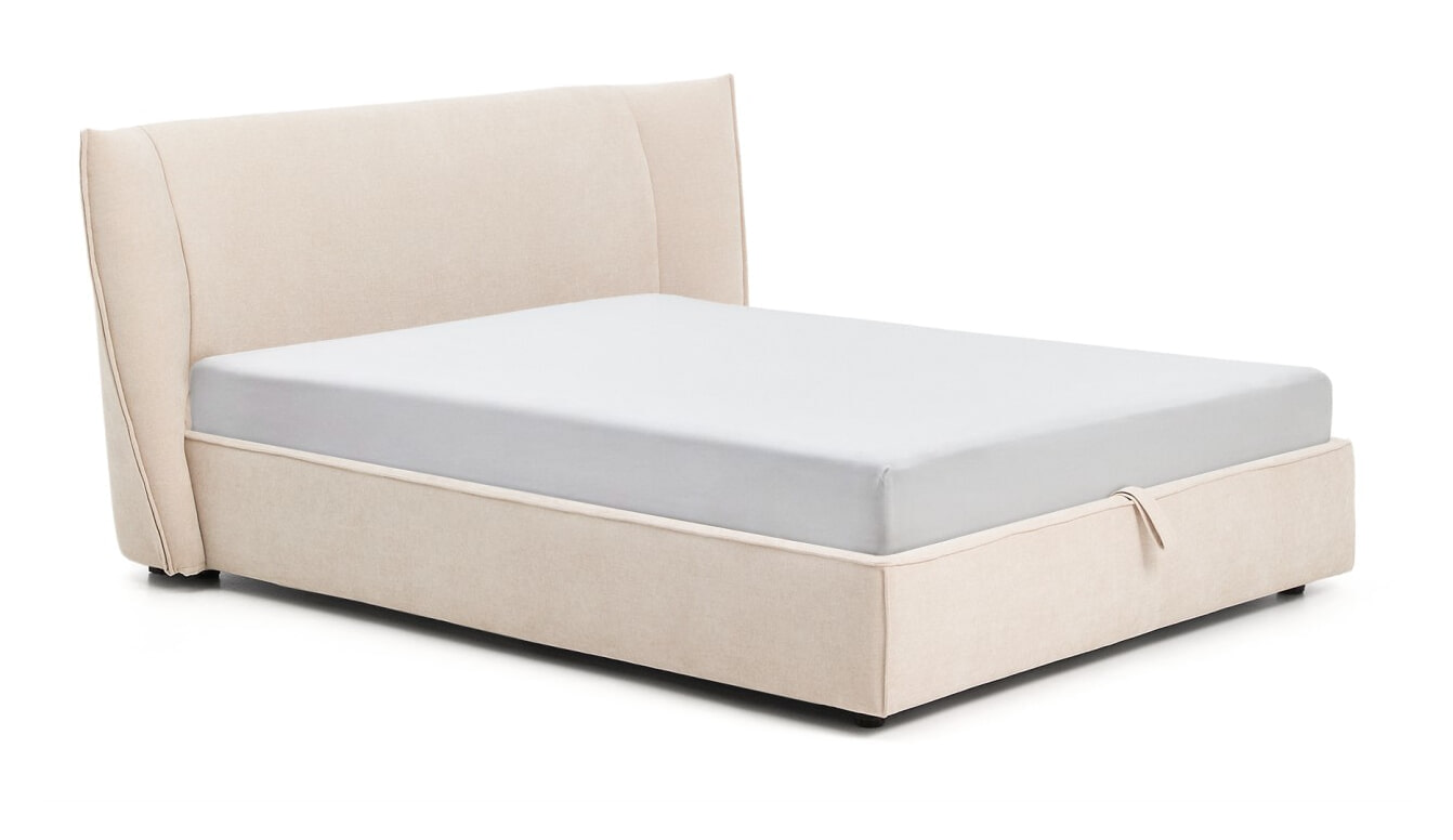 Kave Home Bed 'Arvian' Met uitklapbare bedbodem, kleur Beige