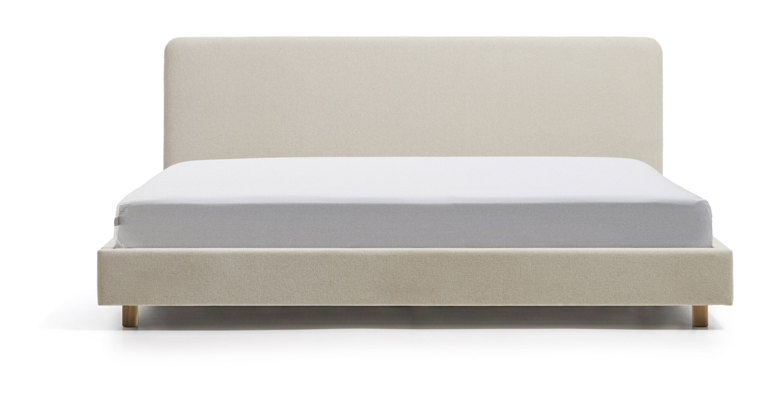 Kave Home Bed Selven Chenille, 180 x 200cm - Beige