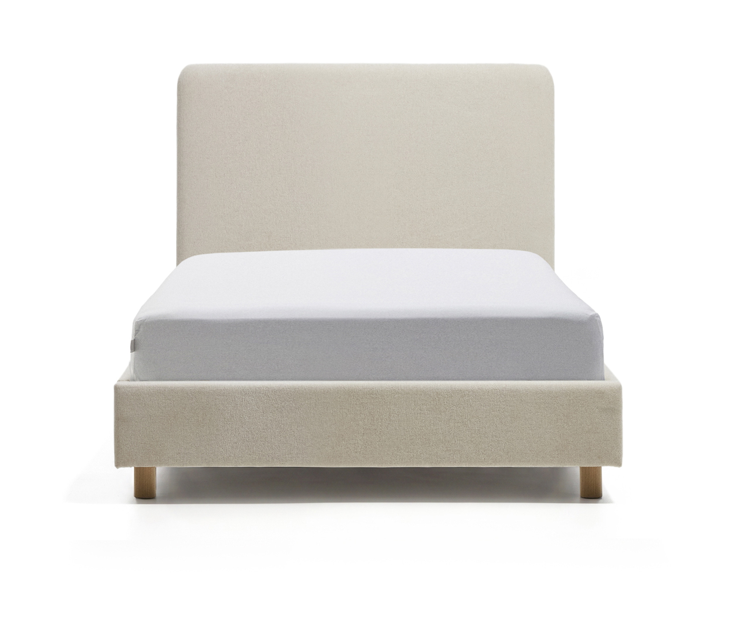 Kave Home Bed Selven Chenille, 90 x 200cm - Beige