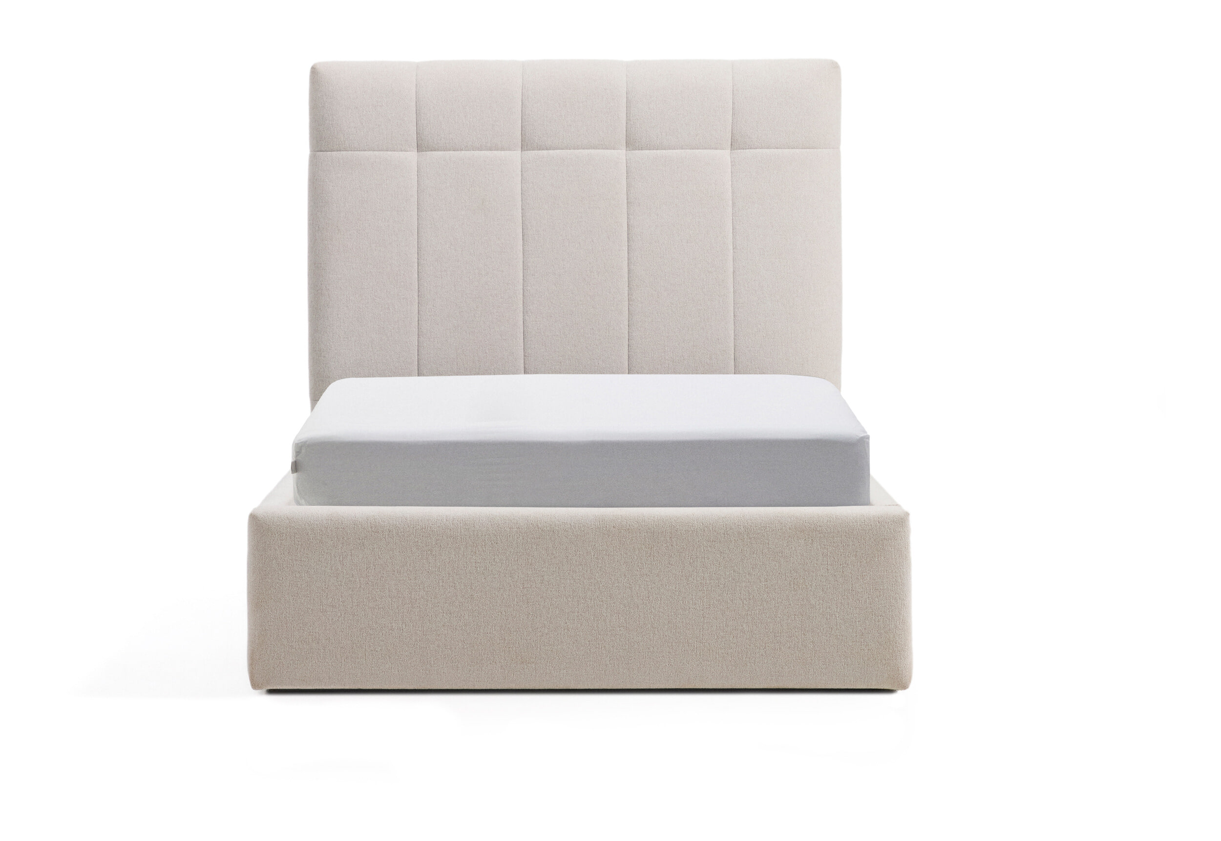 Kave Home Bed Darnela Chenille met opbergruimte, 90 x 200cm - Beige