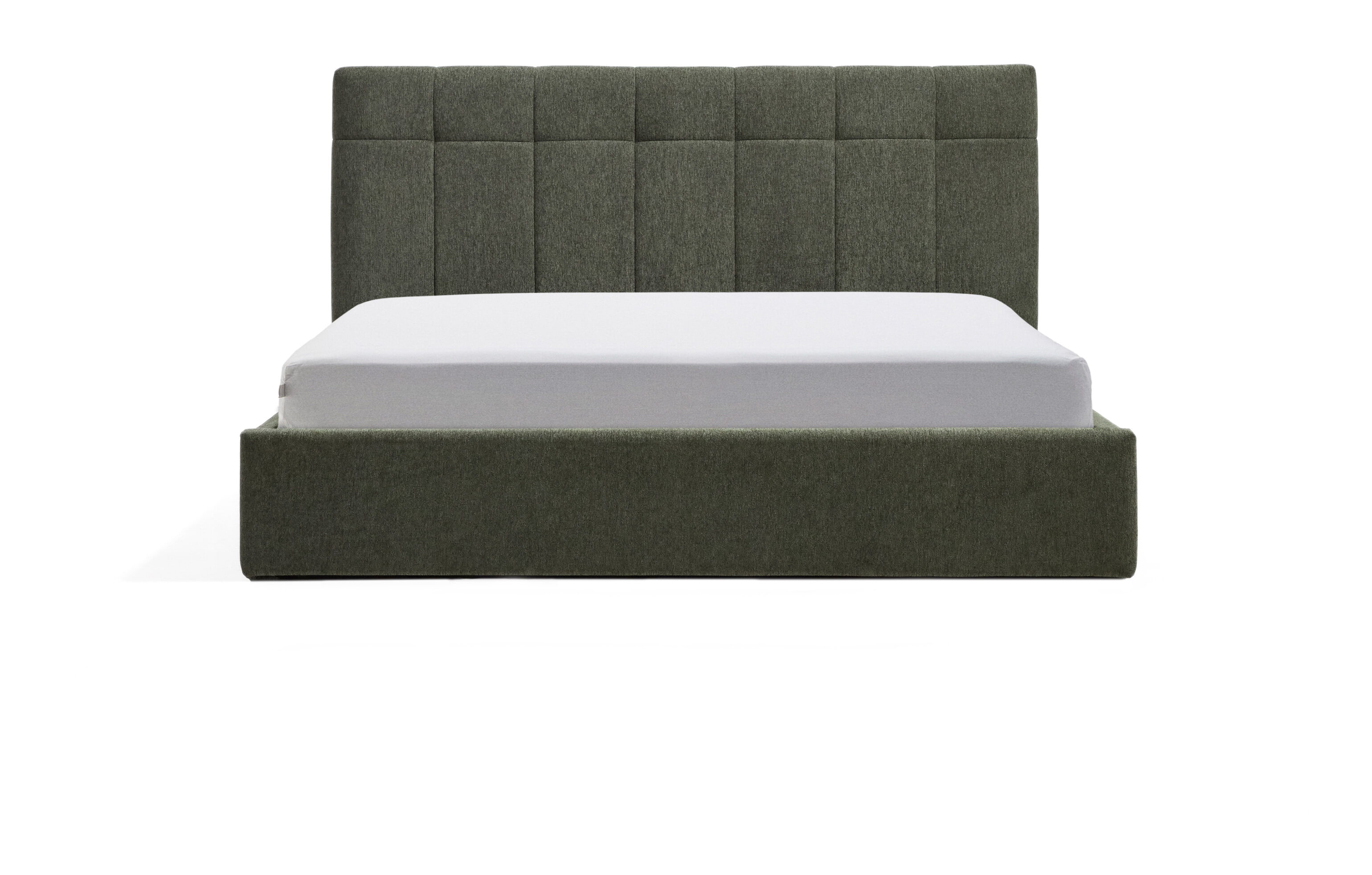 Kave Home Bed Darnela Chenille met opbergruimte, 150 x 200cm - Mosgroen