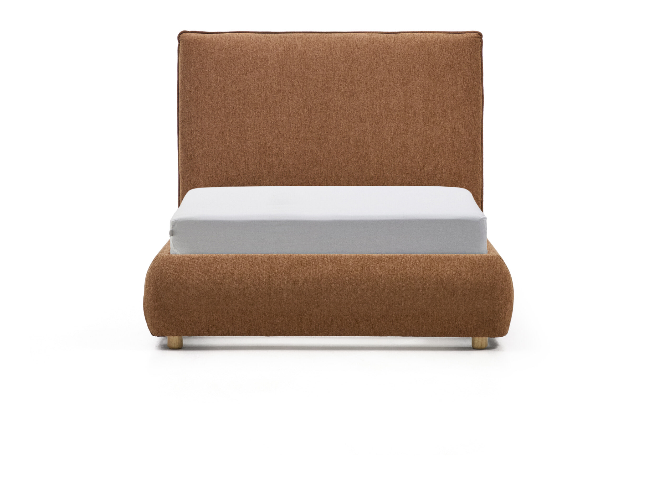 Kave Home Bed Elerio Chenille, 90 x 200cm - Koper