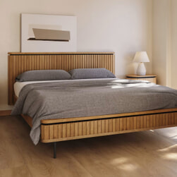 Kave Home Bed 'Licia' Mangohout, 160 x 200cm