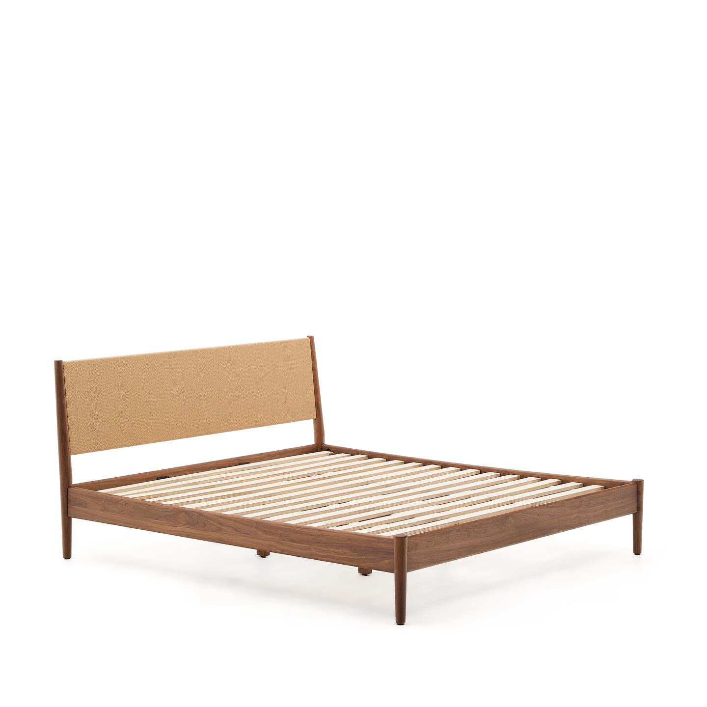 Kave Home Bed 'Elan' Notenhout, 160 x 200cm