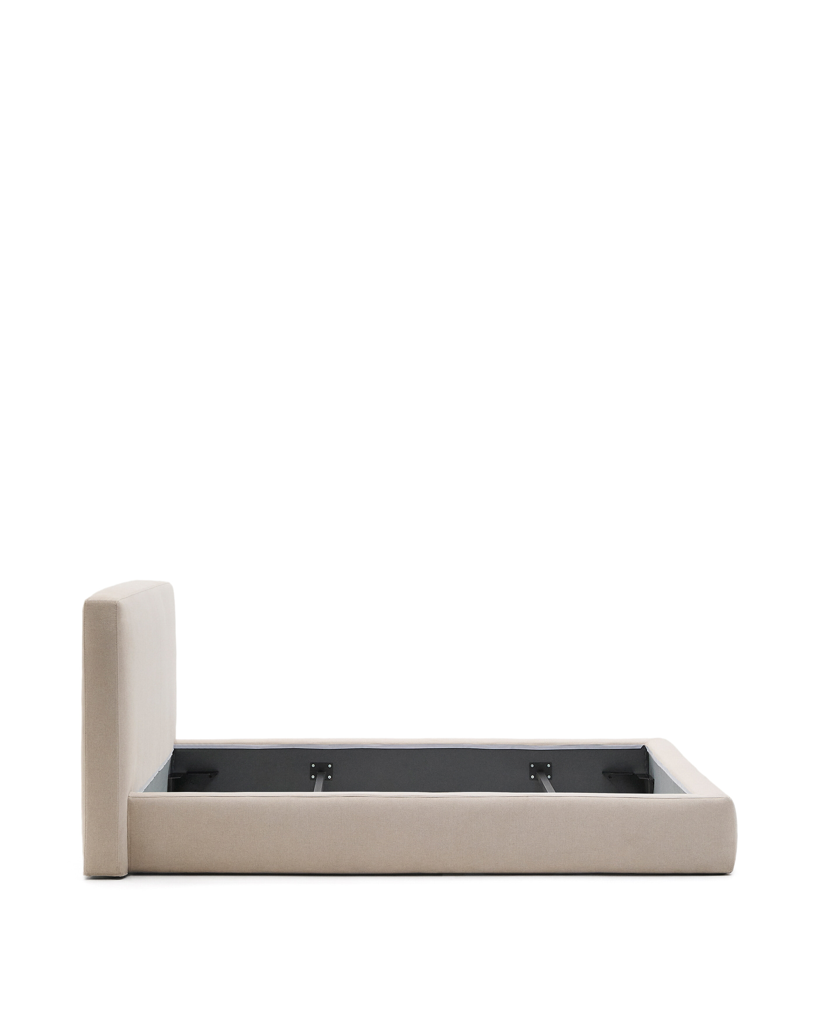 Kave Home Bed 'Blok' 160 x 200cm, kleur Ecru