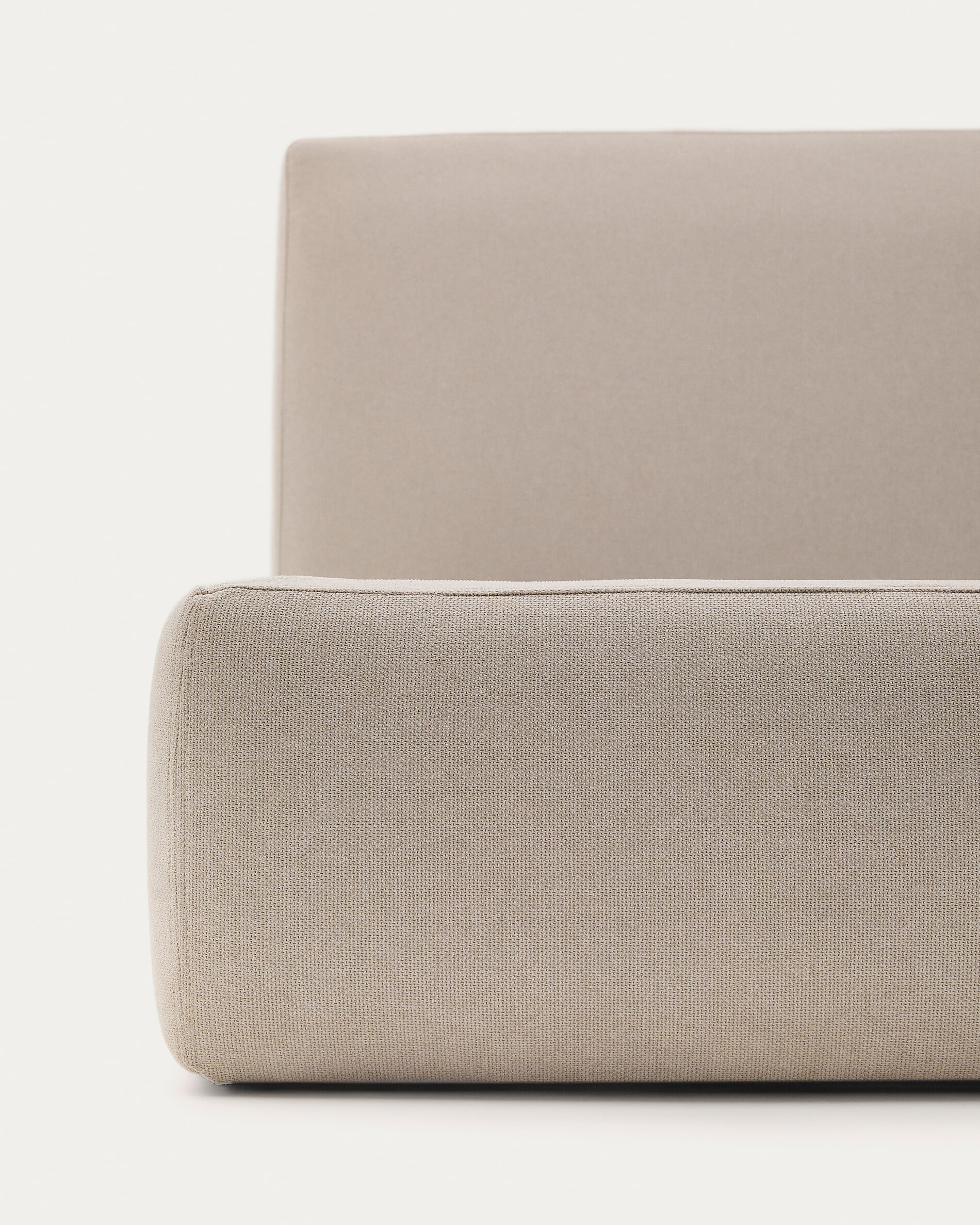 Kave Home Bed 'Blok' 160 x 200cm, kleur Ecru