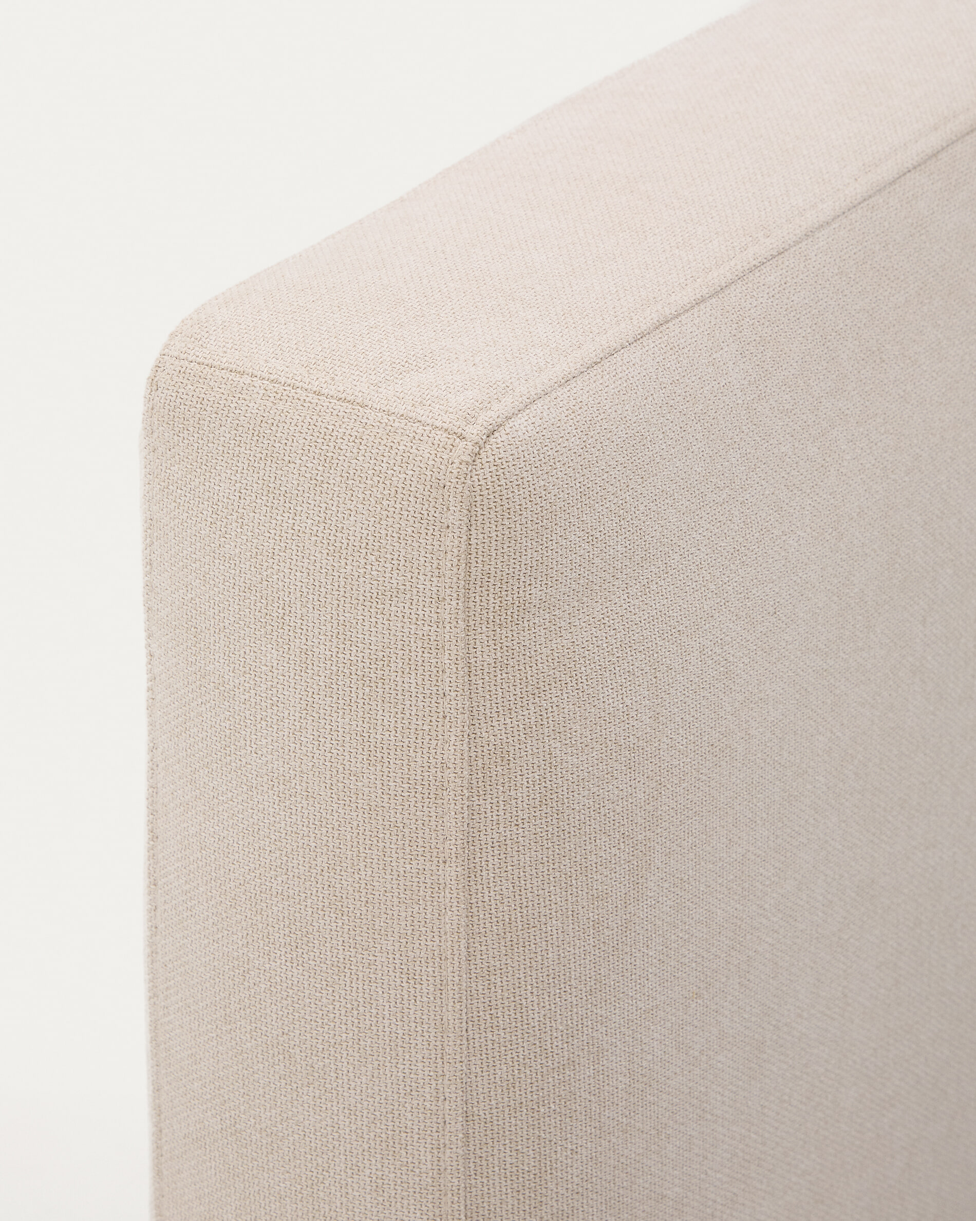 Kave Home Bed 'Blok' 160 x 200cm, kleur Ecru