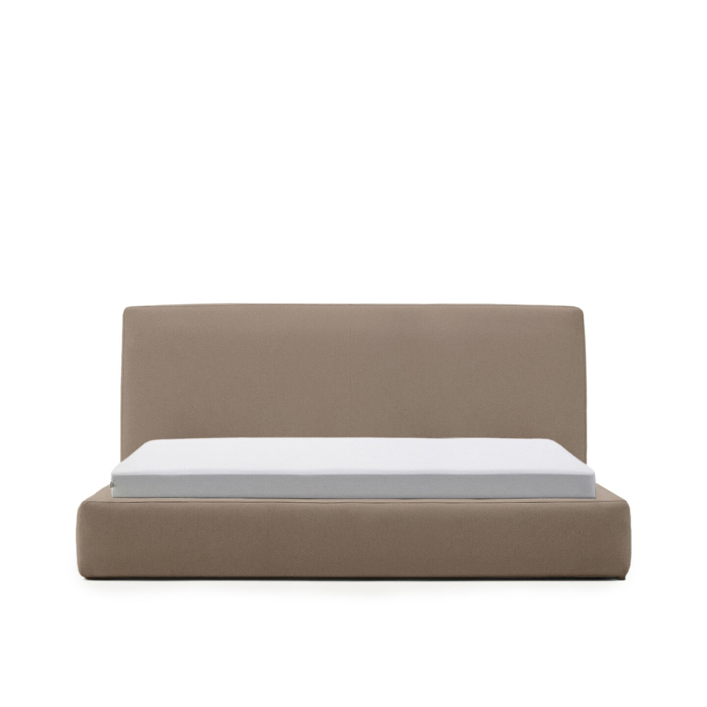 Kave Home Bed 'Blok' 180 x 200cm, kleur Bruin