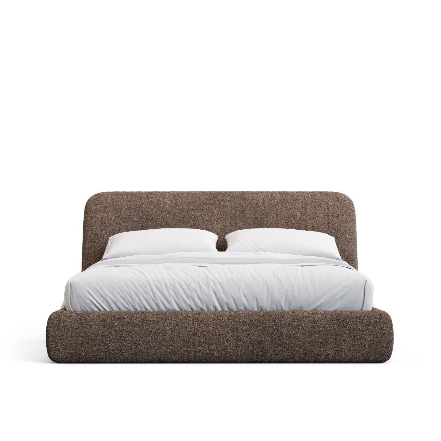 Kave Home Bed 'Martina' Bouclé, kleur Bruin