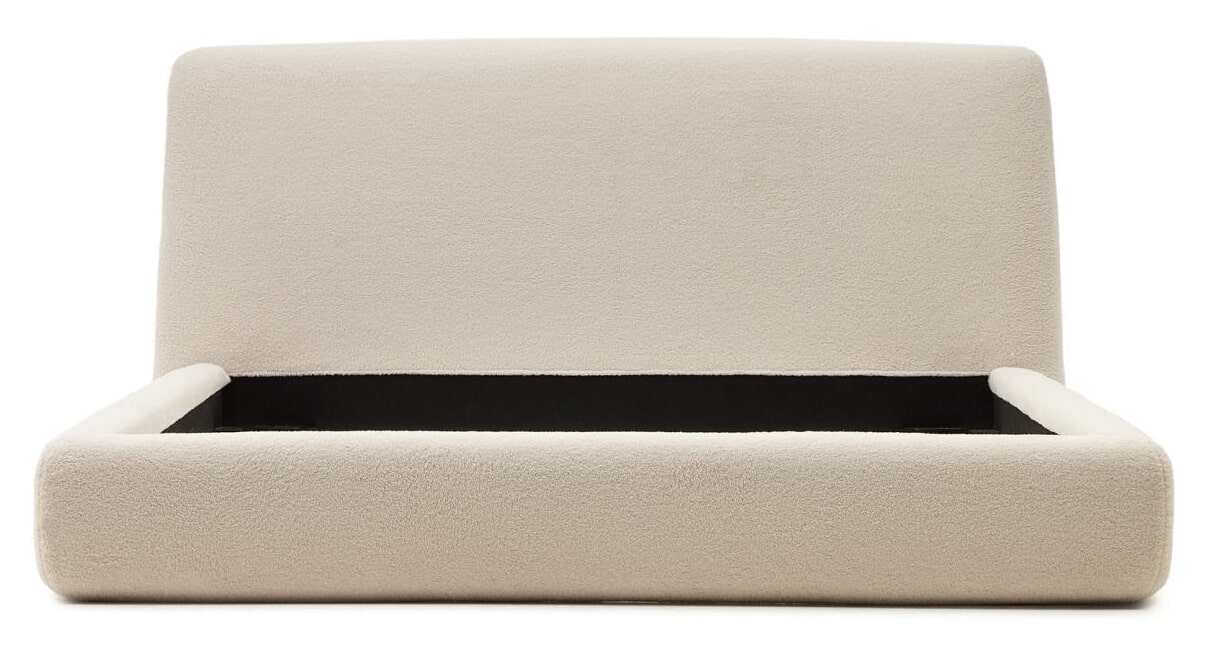 Kave Home Bed 'Martina' Bouclé Tweepersoons, 180 x 200cm