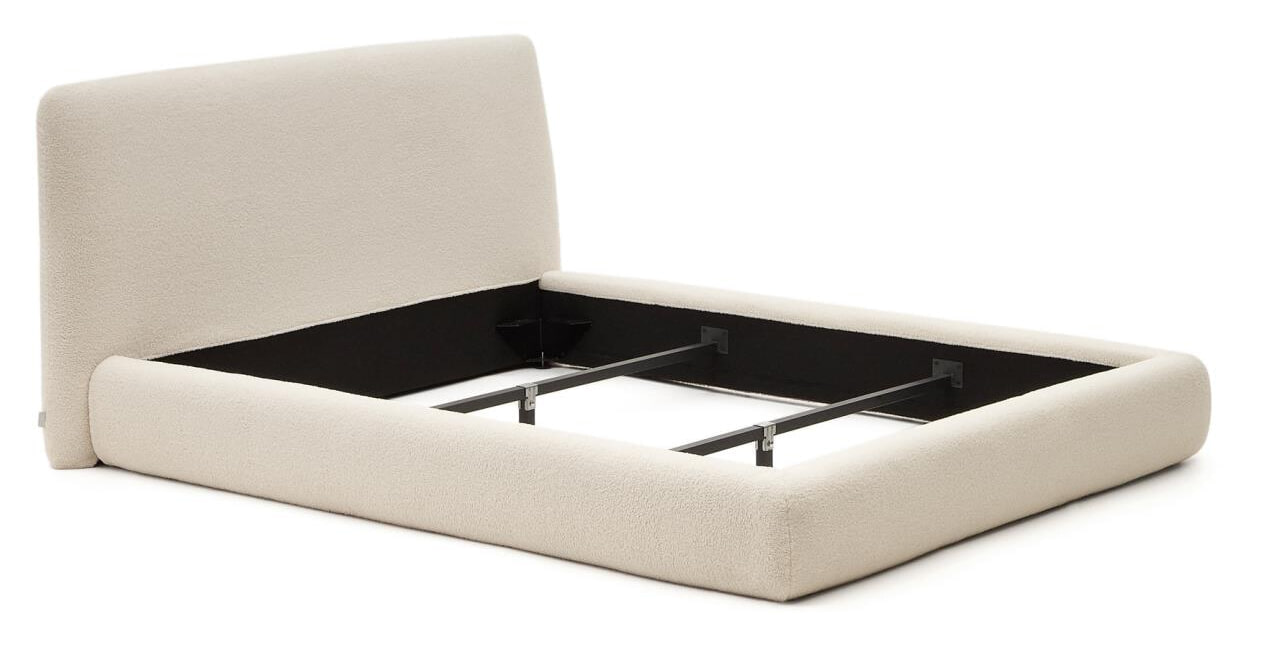 Kave Home Bed 'Martina' Bouclé Tweepersoons, 180 x 200cm
