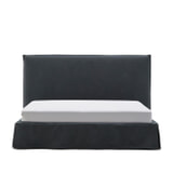 Kave Home Bed 'Jaira' Linnenmix, 180 x 200cm, kleur Antraciet