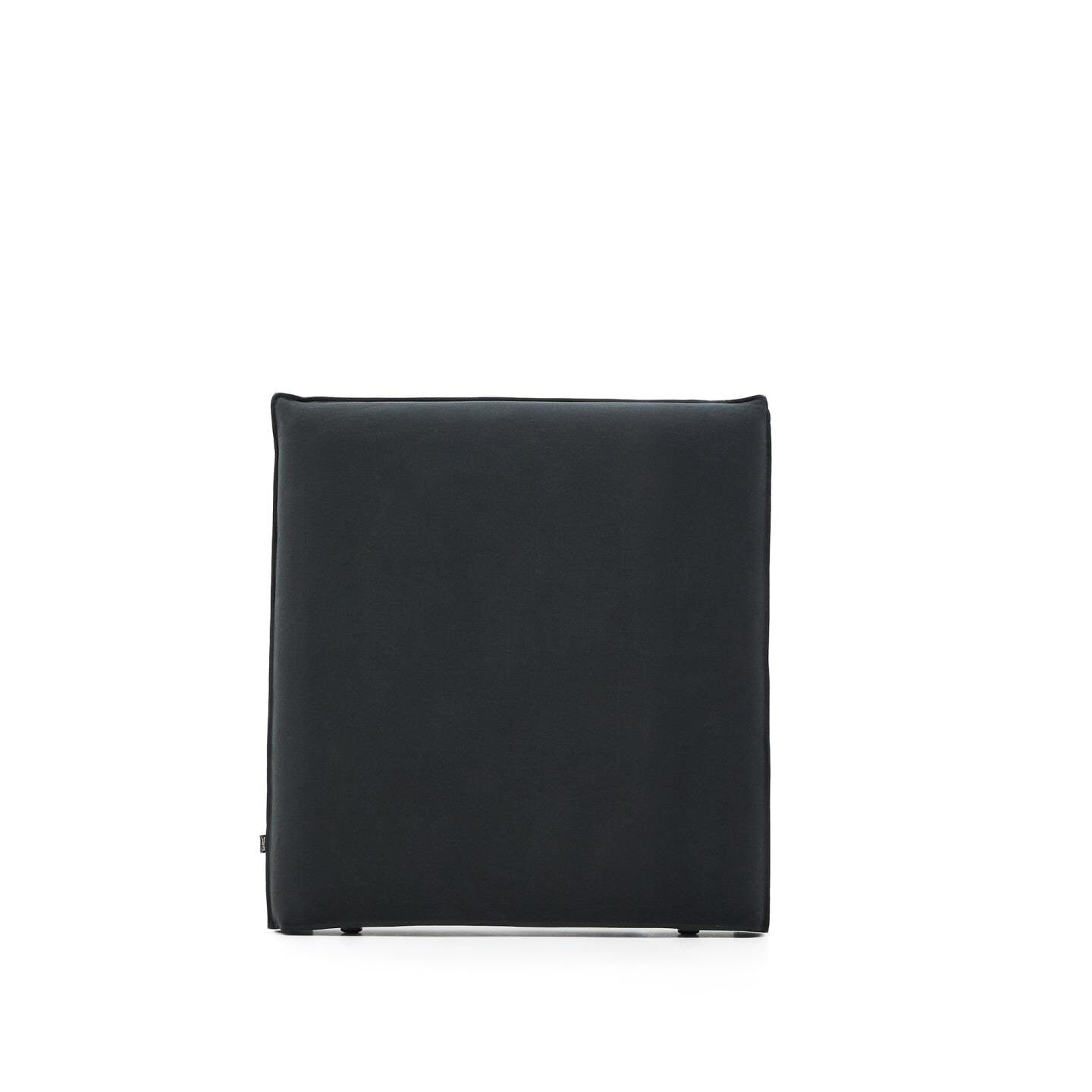 Kave Home Hoofdbord 'Jaira' Linnenmix, 90cm, kleur Antraciet